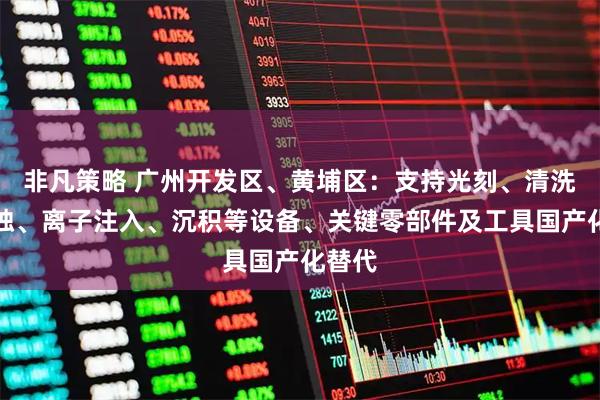 非凡策略 广州开发区、黄埔区：支持光刻、清洗、刻蚀、离子注入、沉积等设备、关键零部件及工具国产化替代